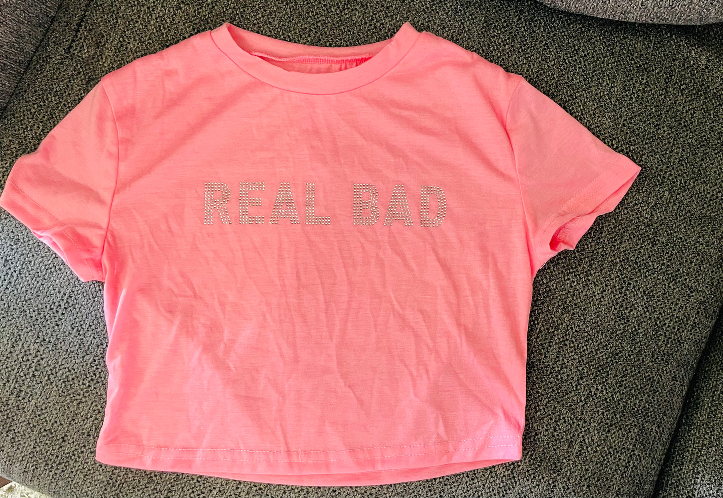 Real Bad Pink Pink Crop Top