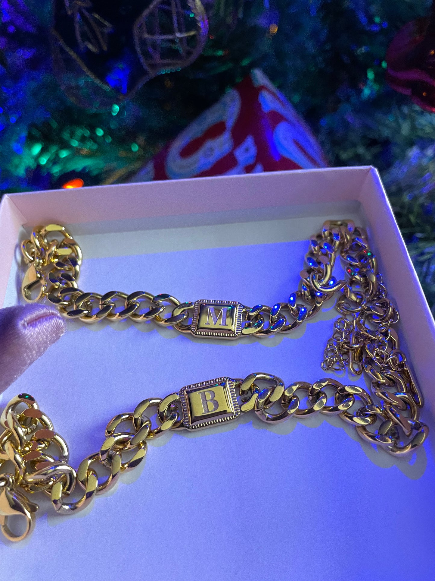Initials 18k Cuban Gold Baddie Bracelets