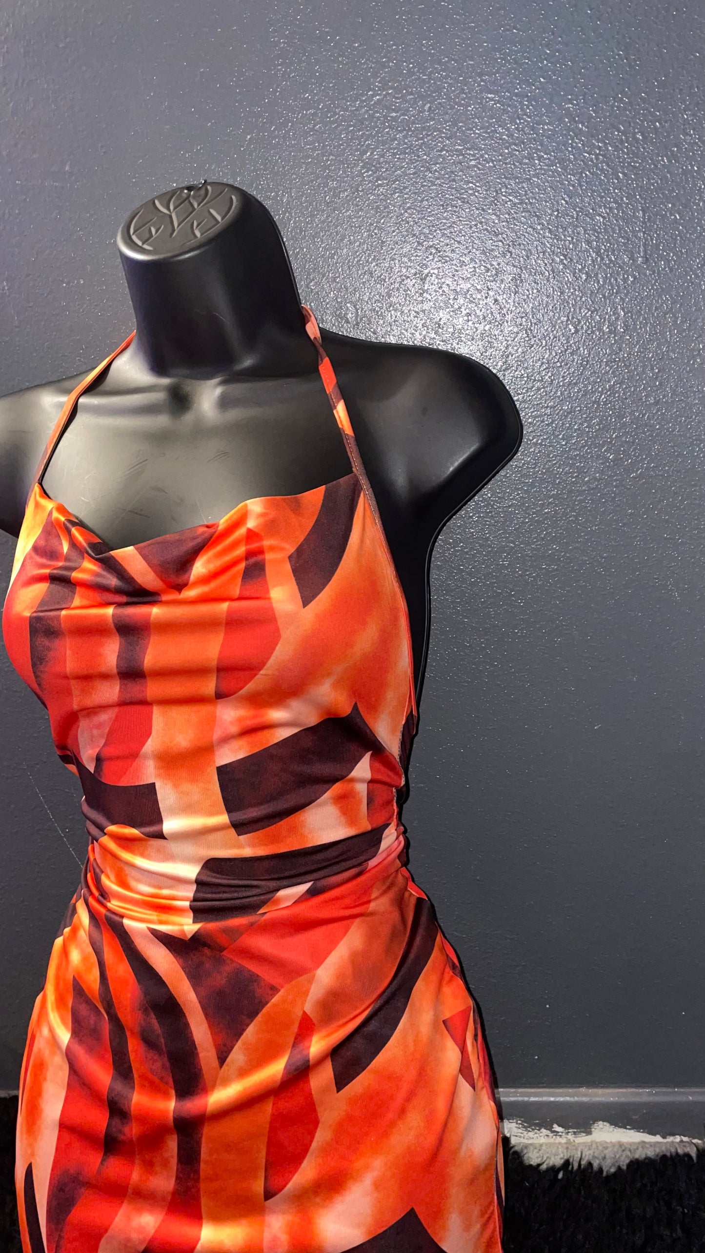 Posh Orange Bodycon Mini Clubwear Dress